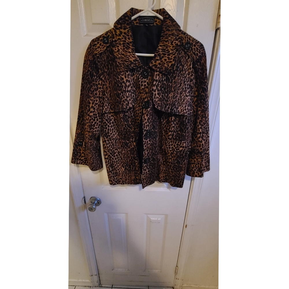 Animal print coat